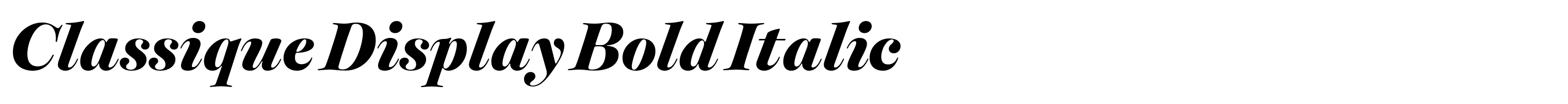 Classique Display Bold Italic